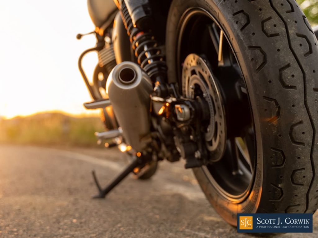 motorcycle parked on side of road